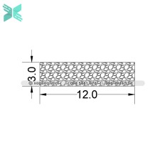 Gioăng cao su xốp EPDM CN -  3mm x 12mm Gioăng cao su xốp EPDM CN -  3mm x 12mm