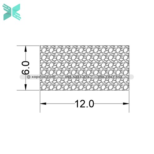 Gioăng cao su xốp EPDM CN 6x12