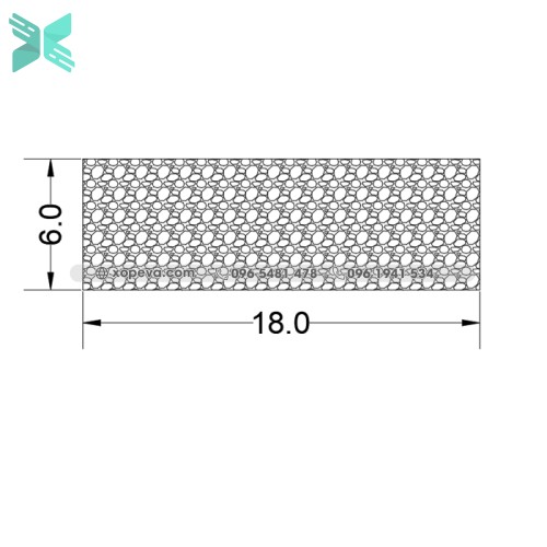 Gioăng cao su xốp EPDM CN 6x18