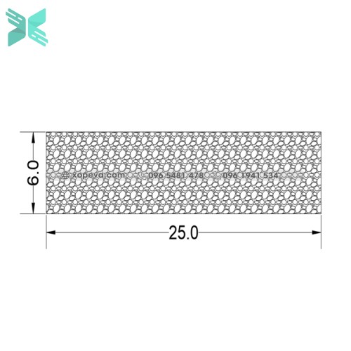 Gioăng cao su xốp EPDM CN 6x25