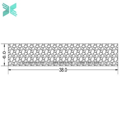 Gioăng cao su xốp EPDM 6x38