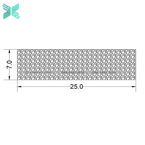 Gioăng cao su xốp EPDM 7x25