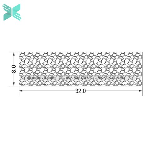 Gioăng cao su xốp EPDM CN -  8mm x 32mm