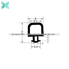 Gioăng silicon cửa lò nướng chữ T -  5mm x 11mm x 1mm  Gioăng silicon cửa lò nướng chữ T -  5mm x 11mm x 1mm