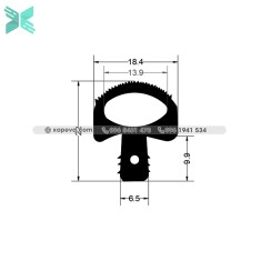 Gioăng silicon cửa lò nướng chữ T - 18.4mm x 22mm x 6.5mm Gioăng silicon cửa lò nướng chữ T - 18.4mm x 22mm x 6.5mm
