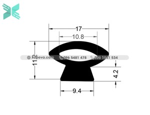Gioăng silicon đỏ lò hơi 17mm x 11.2mm x 3.1mm