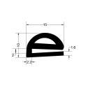 Gioăng cao su silicon chữ E - 15mm x 10mm x 1.6mm