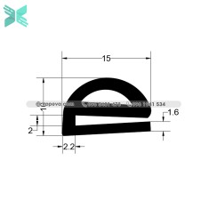 Gioăng cao su silicon chữ E - 15mm x 10mm x 1.6mm Gioăng cao su silicon chữ E - 15mm x 10mm x 1.6mm