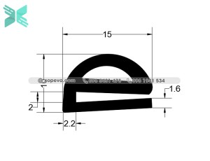 Gioăng cao su silicon chữ E - 15mm x 10mm x 1.6mm Gioăng cao su silicon chữ E - 15mm x 10mm x 1.6mm