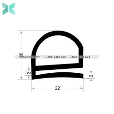 Gioăng silicon trắng chữ E - 20mm x 22mm x 2mm Gioăng silicon trắng chữ E - 20mm x 22mm x 2mm