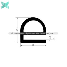 Gioăng silicon đỏ chữ E - 17mm x 18mm x 3mm Gioăng silicon đỏ chữ E - 17mm x 18mm x 3mm