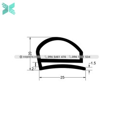Gioăng silicon đỏ chữ E - 25mm x 20mm x 1.5mm Gioăng silicon đỏ chữ E - 25mm x 20mm x 1.5mm