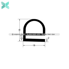 Gioăng silicon cửa lò nướng - 18m x 18mm x 2mm Gioăng silicon cửa lò nướng - 18m x 18mm x 2mm