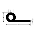 Cao su EPDM đùn chữ P - 15mm x1.5mm