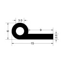 Cao su EPDM P đùn - 15mm x 2mm