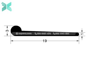 Gioăng cao su EPDM chữ P - 19mm x 3mm Gioăng cao su EPDM chữ P - 19mm x 3mm