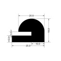 Gioăng silicon chữ E  - 25x18x5