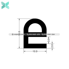 Gioăng silicon chữ E - 10x13x2 Gioăng silicon chữ E - 10x13x2