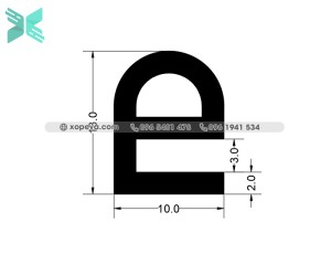 Gioăng silicon chữ E - 10x13x2