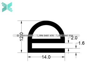Gioăng silicon chữ E - 14x12x1.6 Gioăng silicon chữ E - 14x12x1.6