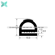 Gioăng silicon chữ E - 15x14.3x2 Gioăng silicon chữ E - 15x14.3x2