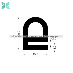 Gioăng silicon chữ E - 15x20x3 Gioăng silicon chữ E - 15x20x3