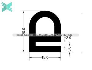 Gioăng silicon chữ E - 15x20x3