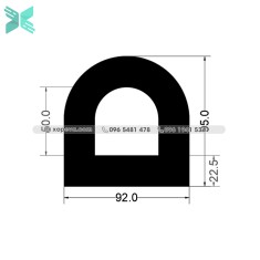 Gioăng cao su chữ D - 92x95x22.5 Gioăng cao su chữ D - 92x95x22.5