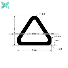 Gioăng cao su EPDM chữ D - 95x82x10 Gioăng cao su EPDM chữ D - 95x82x10