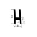 Gioăng cao su chữ H - 18x9x2