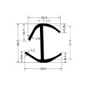 Gioăng cao su EPDM chữ H - 24.3x23x1.4