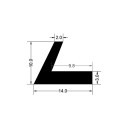 Gioăng cao su EPDM chữ L - 14mm x 10mm x 2mm