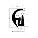 Gioăng cao su cho cửa chữ S - 21.6x35x3.1
