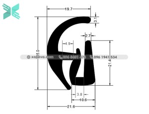 Gioăng cao su cho cửa chữ S - 21.6x35x3.1 Gioăng cao su cho cửa chữ S - 21.6x35x3.1