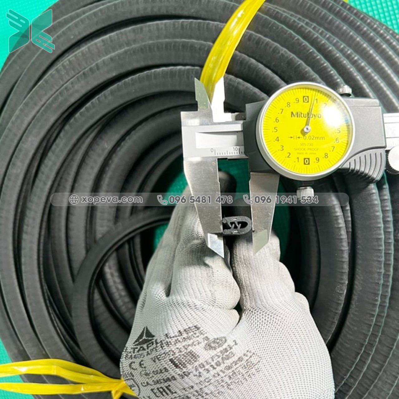 Gioăng cao su da rắn chữ U 7.5x12x2 | Xốp Eva