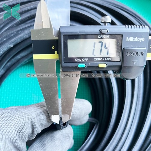 Gioăng cao su xốp EPDM chữ D 9.3x7x1.8