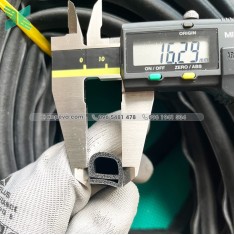 Gioăng cao su xốp EPDM chữ E 16x14.5x2