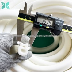 Gioăng silicon xốp trắng chữ D 20x23x5.6