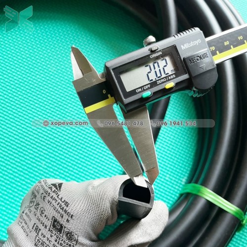 Gioăng cao su EPDM chữ D 20x15x2