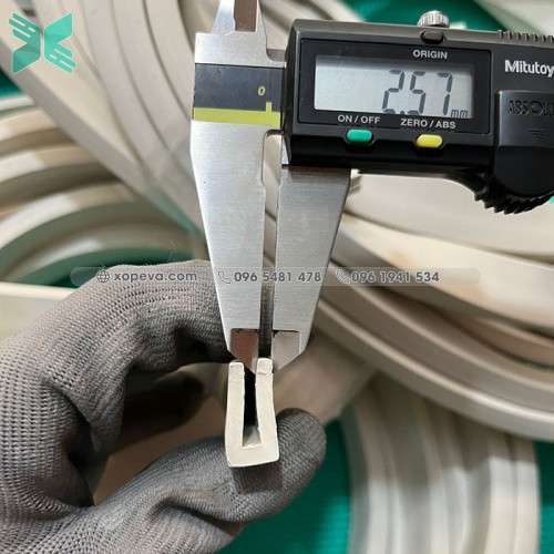 Gioăng cao su EPDM trắng chữ U 10x20x3